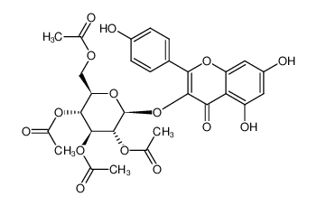 877621-21-1 (2R,3R,4S,5R,6S)-2-(acetoxymethyl)-6-((5,7-dihydroxy-2-(4-hydroxyphenyl)-4-oxo-4H-chromen-3-yl)oxy)tetrahydro-2H-pyran-3,4,5-triyl triacetate