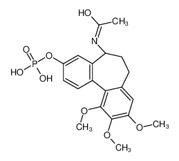ANG 453; N-[(5S)-6,7-二氢-9,10,11-三甲氧基-3-(磷酰氧基)-5H-二苯并[a,c]环庚烯-5-基]乙酰胺