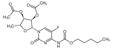 5'-脱氧-5-氟-N-[(戊氧基)羰基]胞苷 2',3'-二乙酸酯