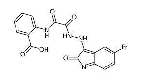 2-[[2-[2-(5-bromo-2-oxoindol-3-yl)hydrazinyl]-2-oxoacetyl]amino]benzoic acid 108097-99-0