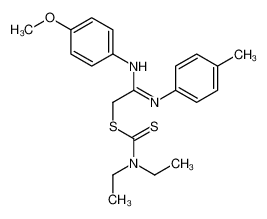 [2-(4-methoxyanilino)-2-(4-methylphenyl)iminoethyl] N,N-diethylcarbamodithioate 105858-91-1