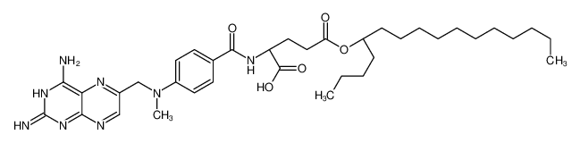 (2S)-2-[[4-[(2,4-diaminopteridin-6-yl)methyl-methylamino]benzoyl]amino]-5-hexadecan-5-yloxy-5-oxopentanoic acid 88887-42-7