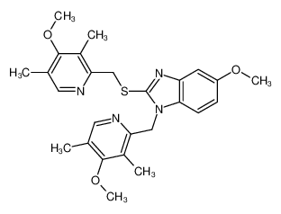 5-methoxy-1-[(4-methoxy-3,5-dimethylpyridin-2-yl)methyl]-2-[(4-methoxy-3,5-dimethylpyridin-2-yl)methylsulfanyl]benzimidazole