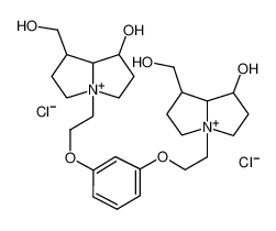 4-[2-[3-[2-[1-hydroxy-7-(hydroxymethyl)-2,3,5,6,7,8-hexahydro-1H-pyrrolizin-4-ium-4-yl]ethoxy]phenoxy]ethyl]-7-(hydroxymethyl)-2,3,5,6,7,8-hexahydro-1H-pyrrolizin-4-ium-1-ol,dichloride 19918-85-5