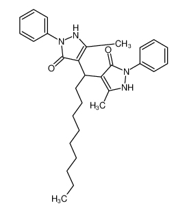 5-methyl-4-[1-(5-methyl-3-oxo-2-phenyl-1H-pyrazol-4-yl)decyl]-2-phenyl-1H-pyrazol-3-one 89243-29-8