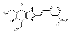 1,3-diethyl-8-[(E)-2-(3-nitrophenyl)ethenyl]-7H-purine-2,6-dione 155271-82-2