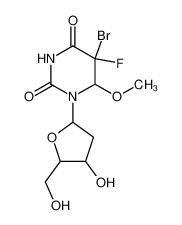 1031-61-4 structure, C10H14BrFN2O6