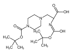 (2S)-2-[(2-methylpropan-2-yl)oxycarbonylamino]-3-[4-[(2-methylpropan-2-yl)oxycarbonyl]piperazin-1-yl]propanoic acid 1334509-91-9