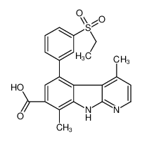 5-[3-(Ethylsulfonyl)phenyl]-4,8-dimethyl-9H-pyrido[2,3-b]indole-7 -carboxylic acid 934542-76-4