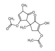 Acetic acid 4'-acetoxy-3'-hydroxy-4,1'-dimethyl-5,2'-dioxo-bicyclopentyl-2,3'-dien-2-yl ester