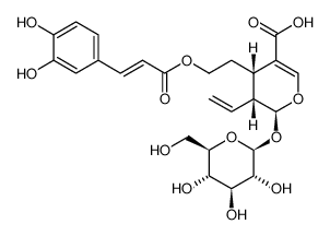 (2S,3R,4S)-4-(2-{[(2E)-3-(3,4-Dihydroxyphenyl)-2-propenoyl]oxy}et hyl)-2-(β-D-glucopyranosyloxy)-3-vinyl-3,4-dihydro-2H-pyran-5-car boxylic acid 61186-24-1