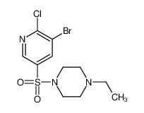1-(5-bromo-6-chloropyridin-3-yl)sulfonyl-4-ethylpiperazine 247582-63-4