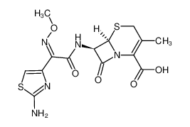 (6R,7R)-7-[[(2Z)-2-(2-amino-1,3-thiazol-4-yl)-2-methoxyiminoacetyl]amino]-3-methyl-8-oxo-5-thia-1-azabicyclo[4.2.0]oct-2-ene-2-carboxylic acid 65052-63-3