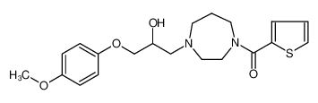 [4-[2-hydroxy-3-(4-methoxyphenoxy)propyl]-1,4-diazepan-1-yl]-thiophen-2-ylmethanone 646455-98-3