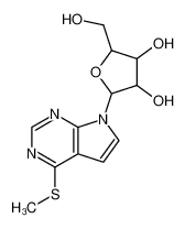 2-(hydroxymethyl)-5-(4-methylsulfanylpyrrolo[2,3-d]pyrimidin-7-yl)oxolane-3,4-diol 16754-86-2