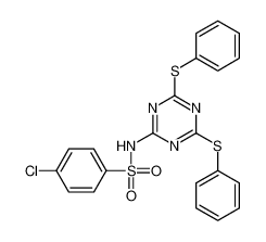 N-[4,6-bis(phenylsulfanyl)-1,3,5-triazin-2-yl]-4-chlorobenzenesulfonamide 62752-10-7
