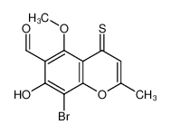 1239279-31-2 8-bromo-7-hydroxy-5-methoxy-2-methyl-4-thioxo-4H-benzopyran-6-carbaldehyde