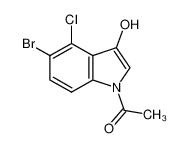 1-(5-bromo-4-chloro-3-hydroxyindol-1-yl)ethanone 125328-76-9
