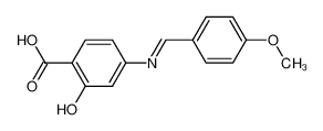 2-hydroxy-4-(4-methoxy-benzylidenamino)-benzoic acid 101097-77-2
