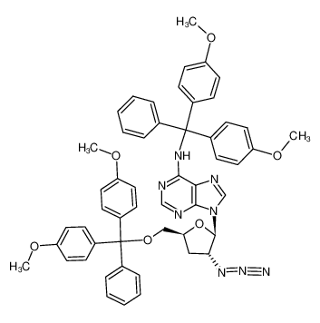 N6,O5'-bis(4,4'-dimethoxytrityl)-9-[(2R)-2-azido-2,3-dideoxy-β-D-glycero-pentofuranosyl]adenine 114743-30-5