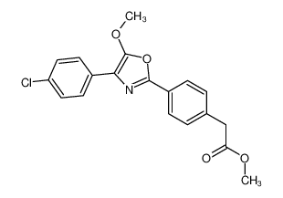 methyl 2-[4-[4-(4-chlorophenyl)-5-methoxy-1,3-oxazol-2-yl]phenyl]acetate 80589-83-9