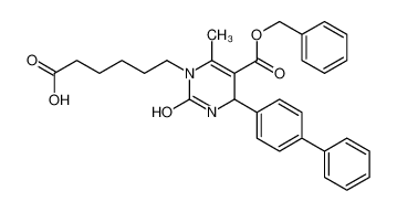6-[4-methyl-2-oxo-5-phenylmethoxycarbonyl-6-(4-phenylphenyl)-1,6-dihydropyrimidin-3-yl]hexanoic acid