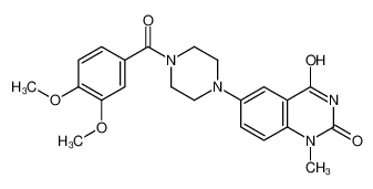 6-[4-(3,4-dimethoxybenzoyl)piperazin-1-yl]-1-methylquinazoline-2,4-dione 119198-23-1
