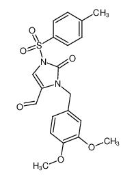 3-(3,4-dimethoxybenzyl)-1-(toluene-4-sulfonyl)-4-formyl-2,3-dihydro-1H-imidazol-2-one 852615-16-8