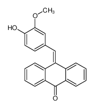 10-[(4-hydroxy-3-methoxyphenyl)methylidene]anthracen-9-one 69700-53-4