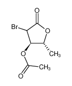 Acetic acid (2R,3R)-4-bromo-2-methyl-5-oxo-tetrahydro-furan-3-yl ester 96239-83-7
