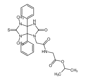isopropyl [2-(4,6-dimethyl-2-oxo-3a,6a-diphenyl-5-thioxooctahydroimidazo[4,5-d]imidazol-1-yl)-1-oxoethylamino]acetate 1350618-29-9