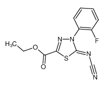 ethyl 5-cyanoimino-4-(2-fluorophenyl)-1,3,4-thiadiazole-2-carboxylate 148367-80-0