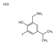 2-(aminomethyl)-6-iodo-4-propan-2-ylphenol,hydrochloride 58456-90-9