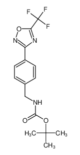 tert-butyl N-[[4-[5-(trifluoromethyl)-1,2,4-oxadiazol-3-yl]phenyl]methyl]-carbamate 1433206-28-0