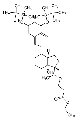 ethyl 3-((S)-1-((1S,3aS,7aS,E)-4-((Z)-2-((3S,5R)-3,5-bis((tert-butyldimethylsilyl)oxy)-2-methylenecyclohexylidene)ethylidene)-7a-methyloctahydro-1H-inden-1-yl)ethoxy)propanoate