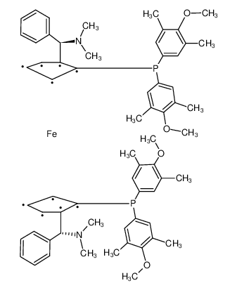 (S,S)-(-)-2,2'-Bis[(R)-(N,N-dimethylamino)(phenyl) methyl]-1,1'-bis[di(3,5-dimethyl-4-methoxyphenyl)phosphino] ferrocene, min. 97% 494227-37-1