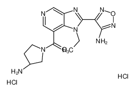 [2-(4-Amino-1,2,5-oxadiazol-3-yl)-1-ethyl-1H-imidazo[4,5-c]pyridi n-7-yl][(3S)-3-amino-1-pyrrolidinyl]methanone dihydrochloride