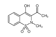 1-(4-hydroxy-2-methyl-1,1-dioxo-1λ<sup>6</sup>,2-benzothiazin-3-yl)ethanone 106346-00-3