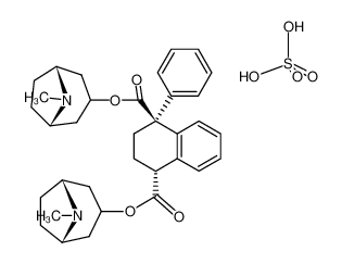 (+/-)-1-phenyl-1,2,3,4-tetrahydro-naphthalene-1r,4t-dicarboxylic acid di-tropane-3endo-ylester, bis-hydrogen sulfate