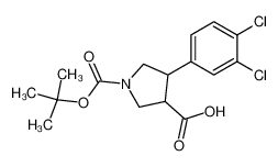 4-(3,4-dichlorophenyl)-1-[(2-methylpropan-2-yl)oxycarbonyl]pyrrolidine-3-carboxylic acid 939758-01-7