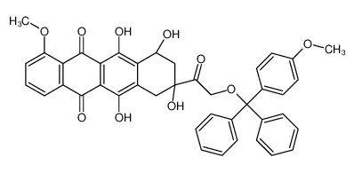 14-((4-Methoxyphenyl)diphenylmethoxy) Daunomycinone 59326-04-4