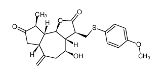(3S,3aR,4S,6aR,9S,9aR,9bR)-4-hydroxy-3-(((4-methoxyphenyl)thio)methyl)-9-methyl-6-methyleneoctahydroazuleno[4,5-b]furan-2,8(3H,9bH)-dione 248584-42-1