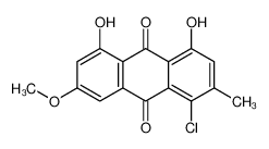 1-chloro-4,5-dihydroxy-7-methoxy-2-methylanthracene-9,10-dione 61539-60-4