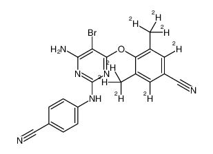 4-[6-amino-5-bromo-2-(4-cyanoanilino)pyrimidin-4-yl]oxy-2,6-dideuterio-3,5-bis(trideuteriomethyl)benzonitrile 1142096-06-7