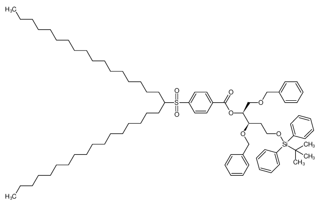 (1S,2S)-2-benzyloxy-1-benzyloxymethyl-4-(tert-butyl-diphenyl-silanyloxy)-butyl 4-(pentatriacon-tan-18-ylsulfonyl)benzoate