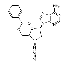 ((2S,3S,5R)-5-(6-amino-9H-purin-9-yl)-3-azidotetrahydrofuran-2-yl)methyl benzoate 115913-74-1