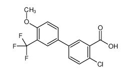 2-chloro-5-[4-methoxy-3-(trifluoromethyl)phenyl]benzoic acid 1262010-62-7