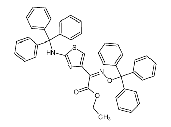 ethyl 2-(2-tritylaminothiazol-4-yl)-(Z)-2-(tritylhydroxyimino)acetate 69689-86-7