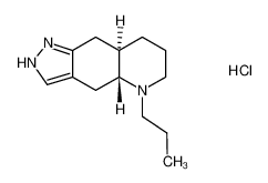 (-)-Quinpirole hydrochloride,(4aR-trans)-4,4a,5,6,7,8,8a,9-Octahydro-5-propyl-1H-pyrazolo[3,4-g]quinolinehydrochloride 85760-74-3