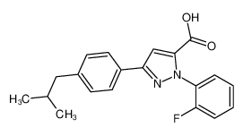 1-(2-Fluorophenyl)-3-(4-isobutylphenyl)-1H-pyrazole-5-carboxylic acid 618103-04-1